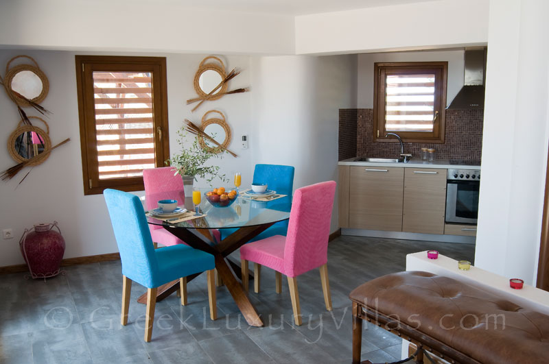 Kitchen Dining Area of Luxury Villa Alonissos
