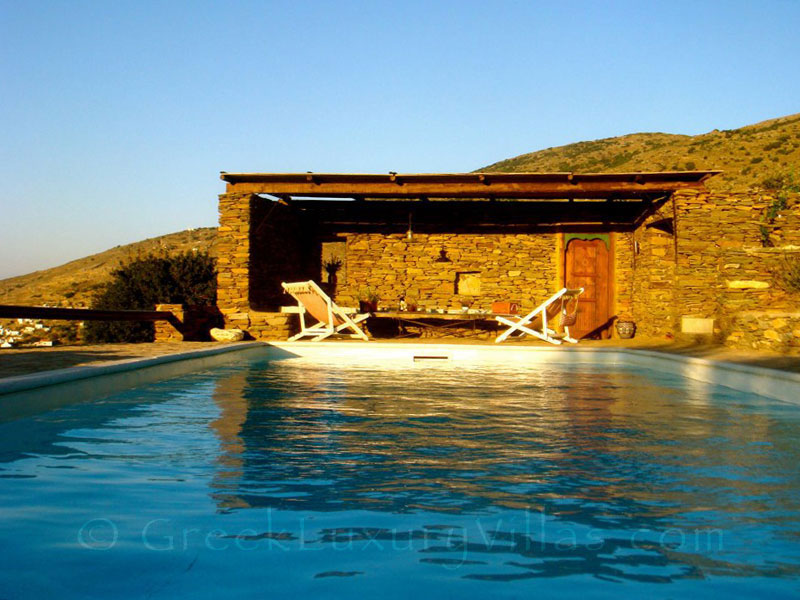 Beautifully Restored Traditional Villa with Pool in Andros
