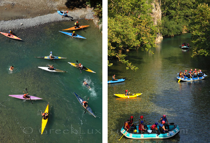Kayak and rafting in the rivers of Zagoria