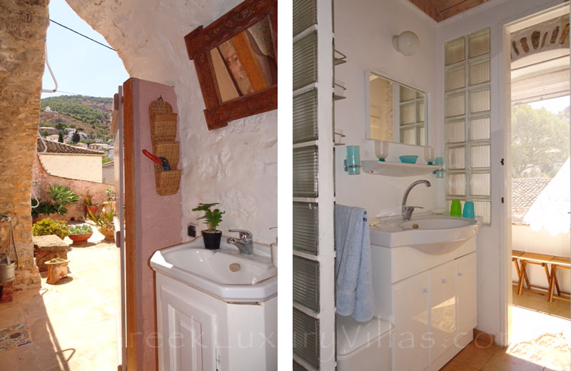 The bathroom of a traditional house in Hydra