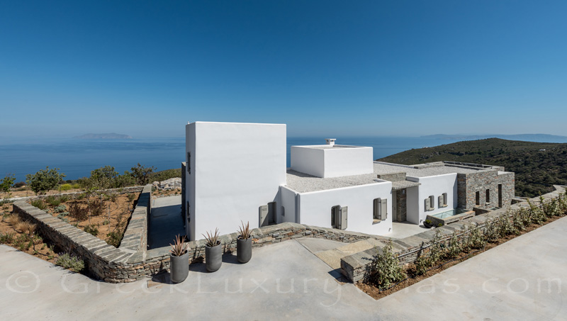 panoramic sea view in luxury villa in Kea Greece