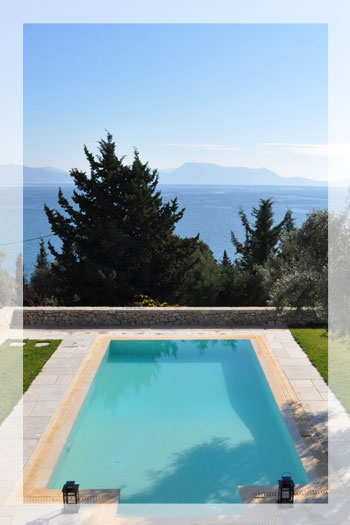 Modern luxury villa with private pool on Lefkas