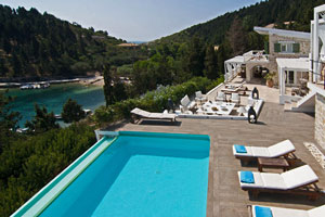 Exclusive Seafront Luxury Villa with Jetty and Pool at a unique location on Paxos