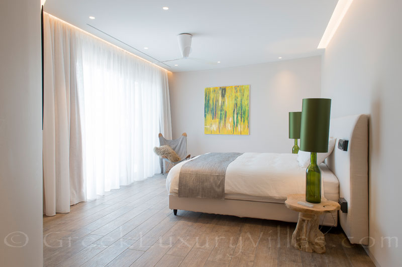 double bedroom groundfloor contemporary luxury villa Costa Navarino