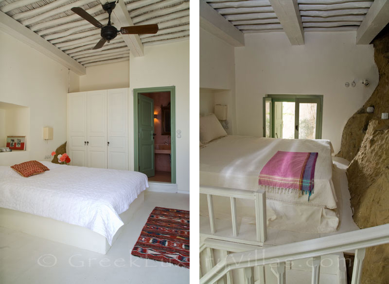 Skyros traditional luxury villa in Chora bedroom