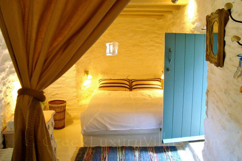 Bedroom of Traditional Villa in Andros