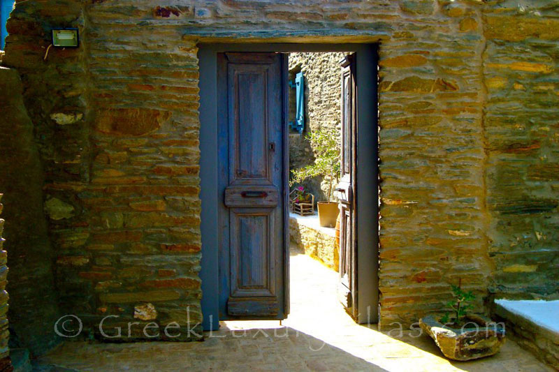 Entrance to Traditional Villa in Andros