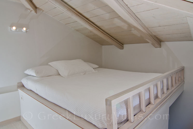 Mezzanine in Bedroom of Luxury Villa in Andros