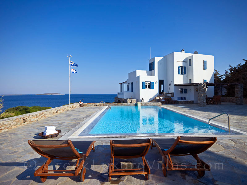 Antiparos Seafront Villa with Pool