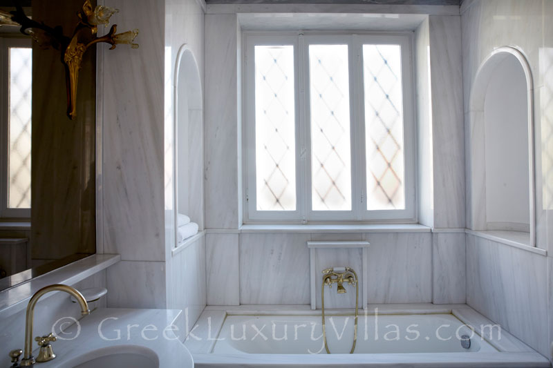 Old Marble Bathroom of Villa in Plaka, Athens