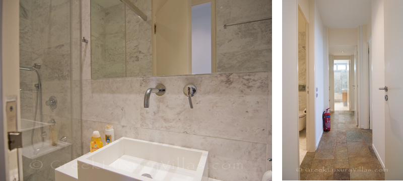 Marmor Badezimmer Dusche Strandwohnung in der Nähe von Athen
