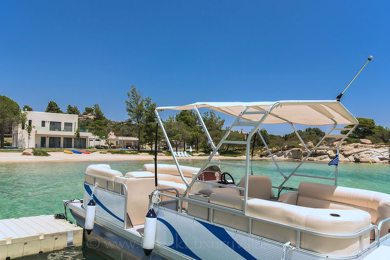 moderne Strandvilla Anlegestelle