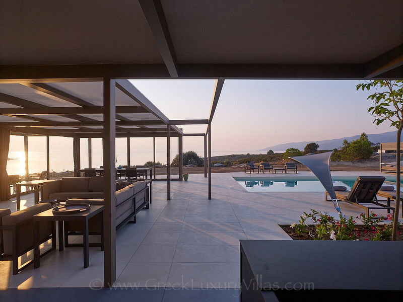 absolute Privatsphäre auf der exklusiven Insel Luxusvilla Blick auf den Sonnenuntergang