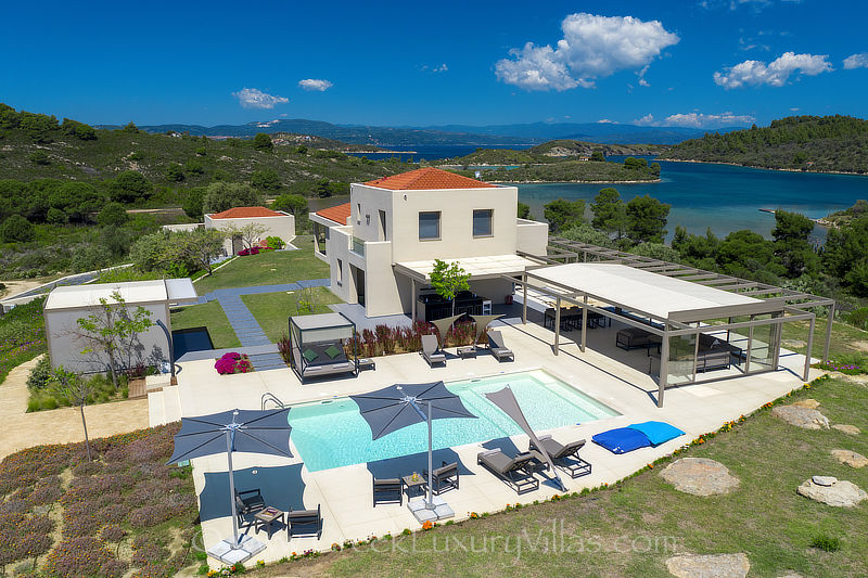 private Insel exklusive Luxusvilla mit Pool Chalkidiki