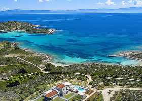 Modern Luxury Villa with a Sandy Beach and Jetty