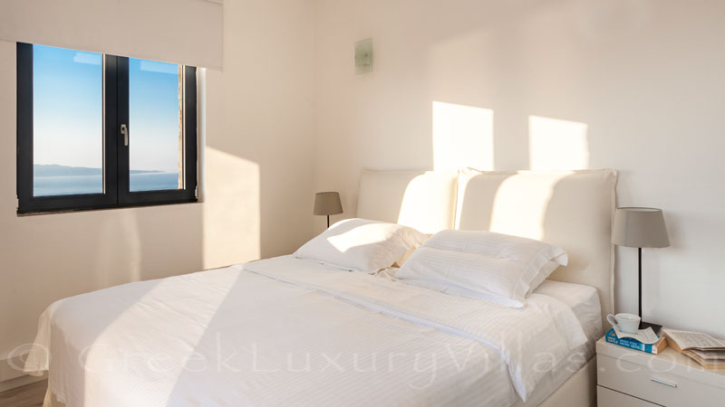 Seaview from a bedroom of a luxury villa in Corfu