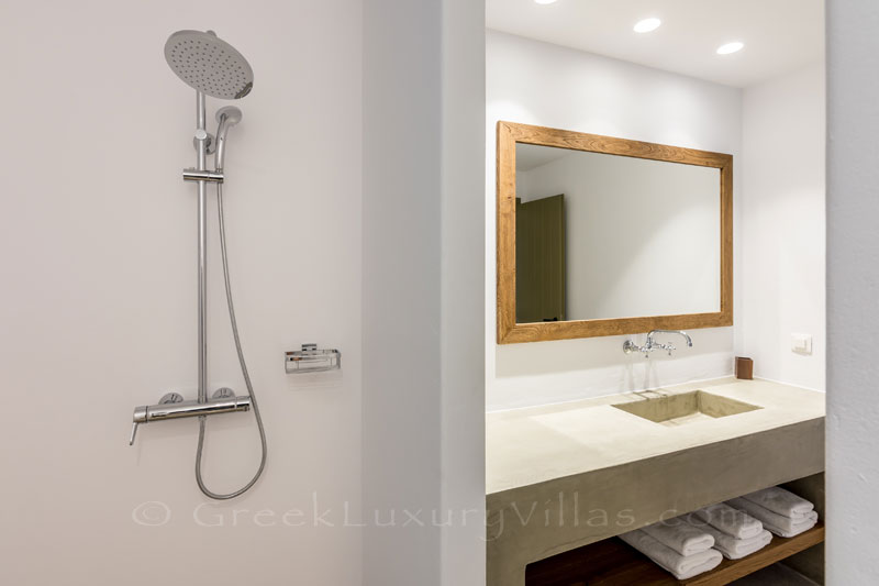 Bathroom of the luxury villa with a pool