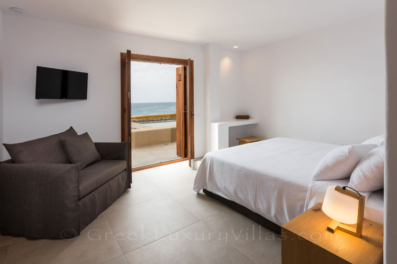 Seaview from the bedroom of the luxurious villa