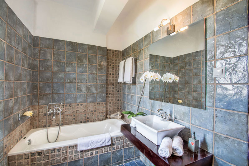 Bathroom of luxury family friendly villa in Crete