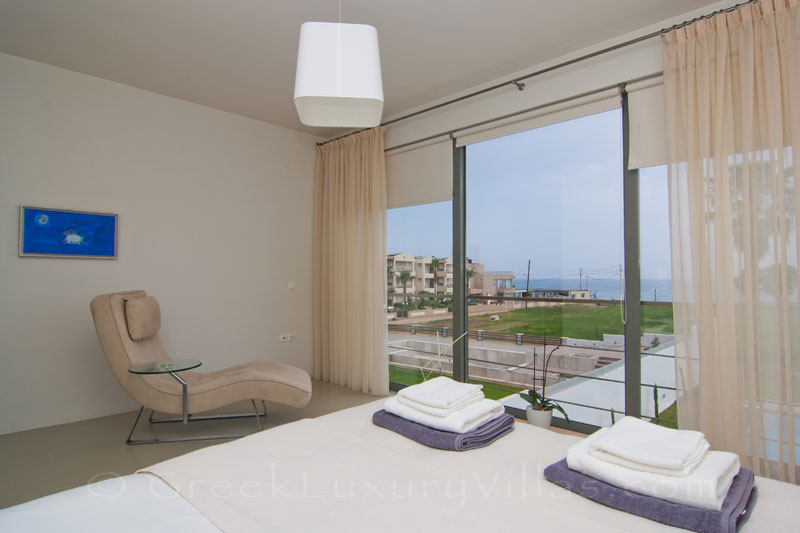 See the beach from your bed in Crete