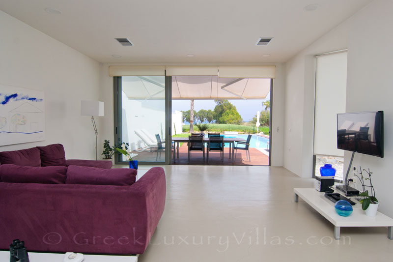 Modern beachfront villa in Maleme, Crete