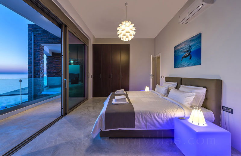 Oceanview from the bedroom of the modern luxury villa