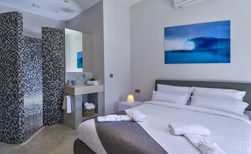 Bedroom in the modern luxury villa