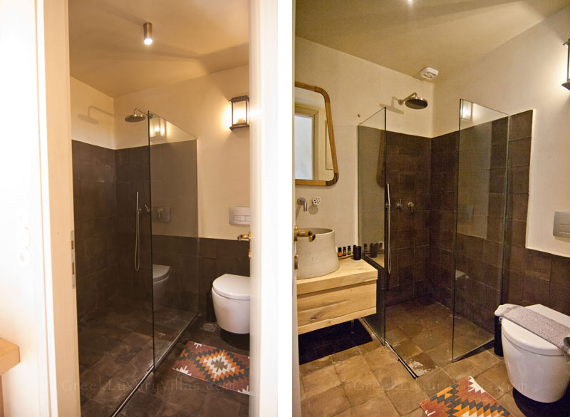 Bathroom of beach house in Crete