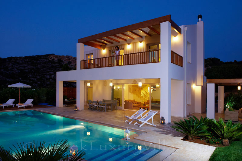 Pool of seafront villa in Almyrida Crete