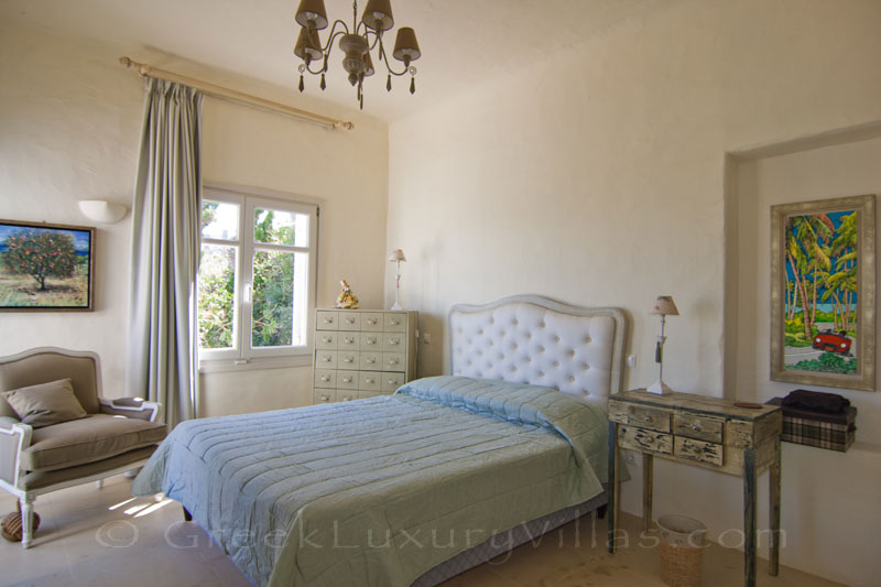 luxury villa ground floor bedroom with sea view
