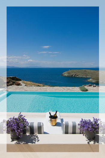 Located less than a hundred meters from a small sandy beach, barely visited even in mid-summer and less than a kilometer from the pretty and popular Vourkari marina with good seafood restaurants and a few cozy cafes, this luxurious villa is ideal for up to 12 people looking for a leisurely vacation spend at the sea without always rely on the car but still want to have their privacy.