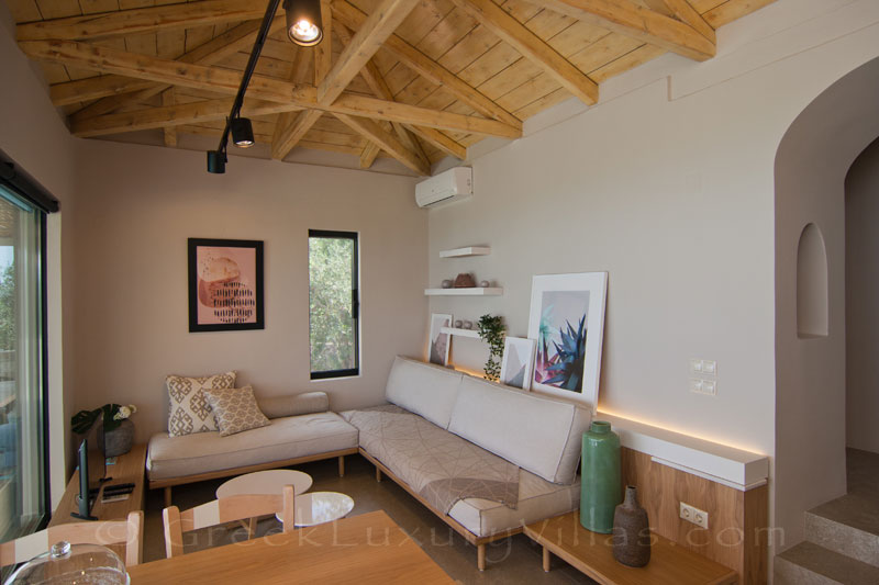 Modern living-room of a luxurious villa in Lefkas
