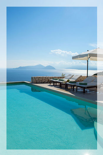 Villa Sun, a luxurious 3-bedroom villa with private pool and stunning view on Lefkas