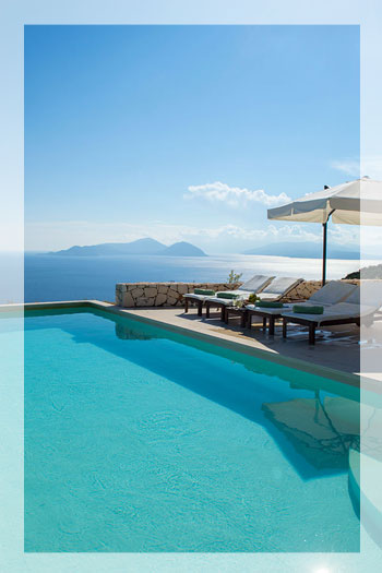 Eine luxuriöse Villa mit 3 Schlafzimmern und privatem Pool auf Lefkas