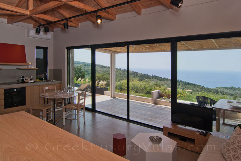 Seaview from villa for couples in Lefkas