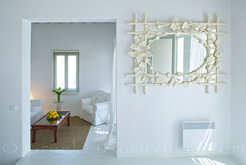 Mykonos Kalafatis-Beach luxury villa second lounge entrance