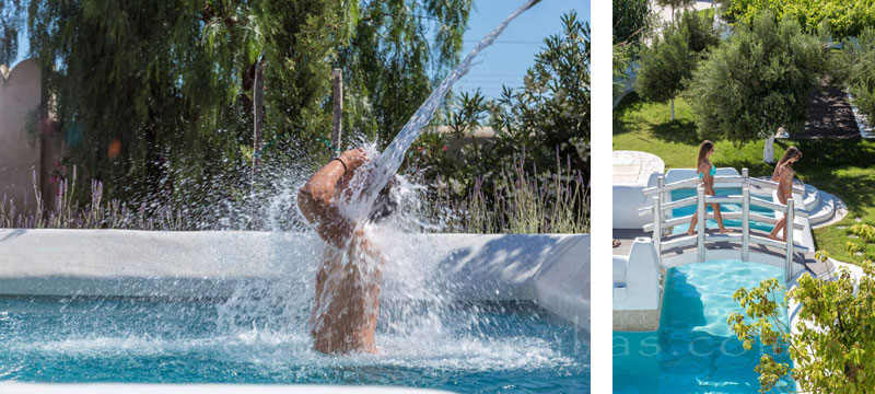 The luxury villa with a pool in Naxos