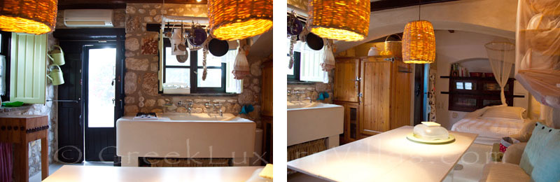 A guesthouse of a luxury villa with a pool in Naxos