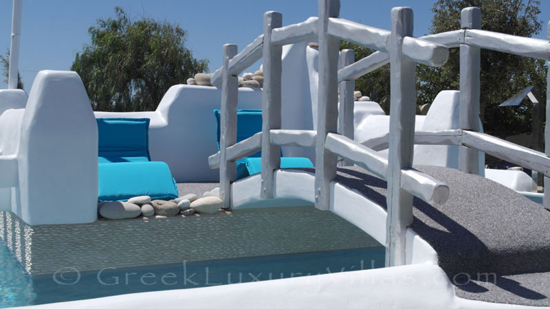 The luxury villa with a pool