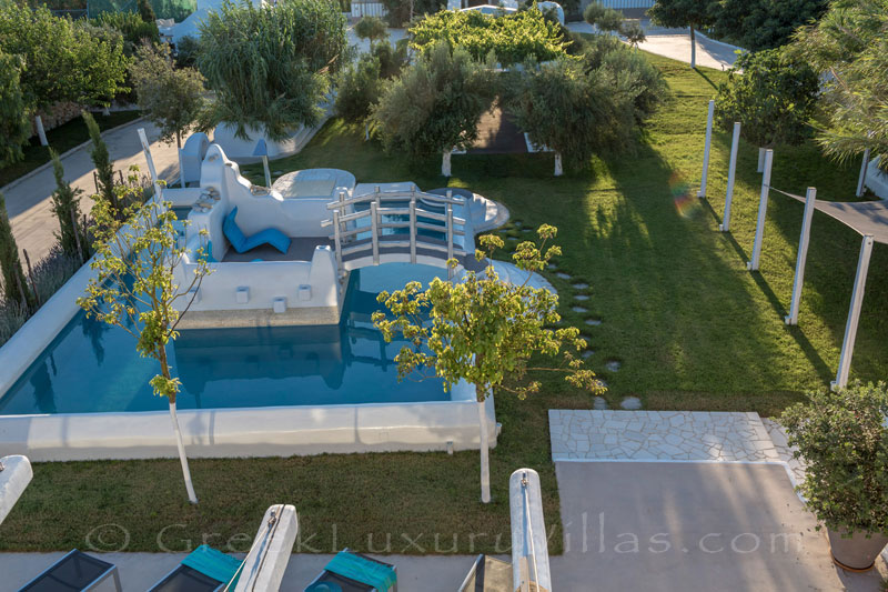 A luxury villa with a pool in Naxos, Greece