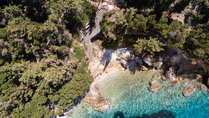 private beach seafront luxury villa Paxos