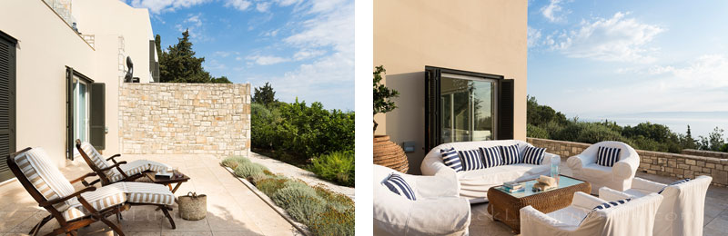 veranda of beachfront luxury villa