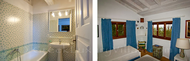 A bedroom with seaview in the beachfront villa in Paxos