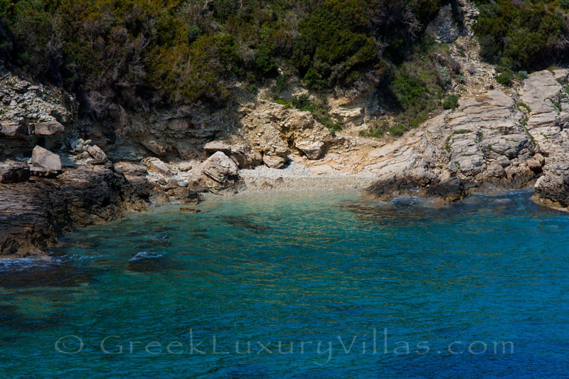 The seafront villa with a private beach in Paxos