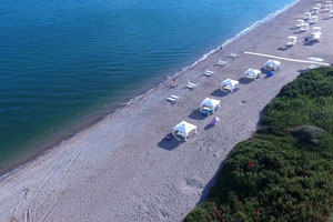 Strandbungalows auf dem Peloponnese