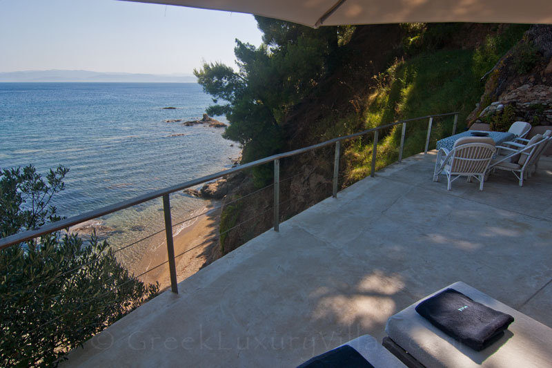 Unique sea view at Skiathos beachfront cottage