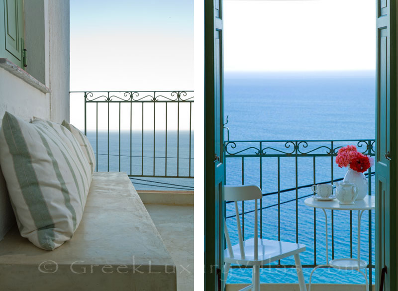 Skyros traditional luxury villa in Chora sea view