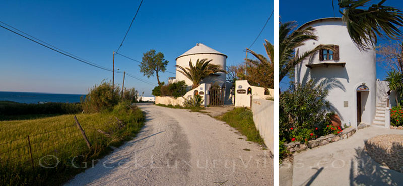 Windmill near the beach in Skyros