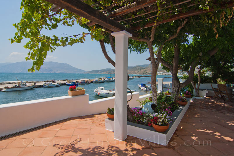 Sea view of waterfront villa in Skyros