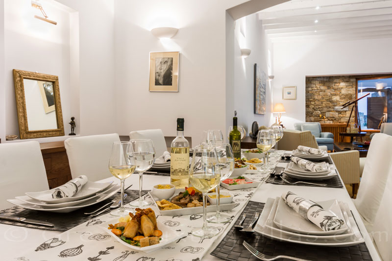Meeresfrüchte Abendessen Privatkoch Luxusvilla Syros Griechenland
